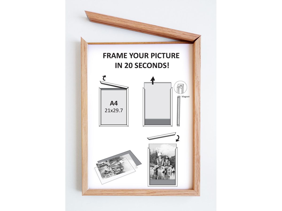 DEBEX Cadres interchange 21x29,7cm H3201V210297 Bois, magnétique Chêne (7611195105802)