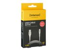 INTENSO Cable USB-A to USB C 7901102 1.5 m, Nylon white (4034303033805)