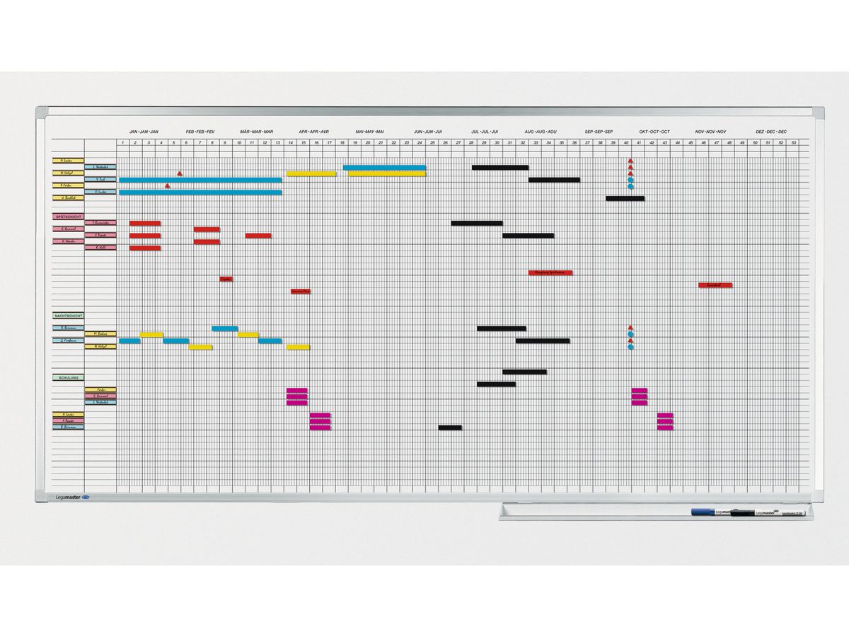 LEGAMASTER Calendario annuale Profess. 7-404300 100x150cm 75 persone/oggetti (8713797028097)