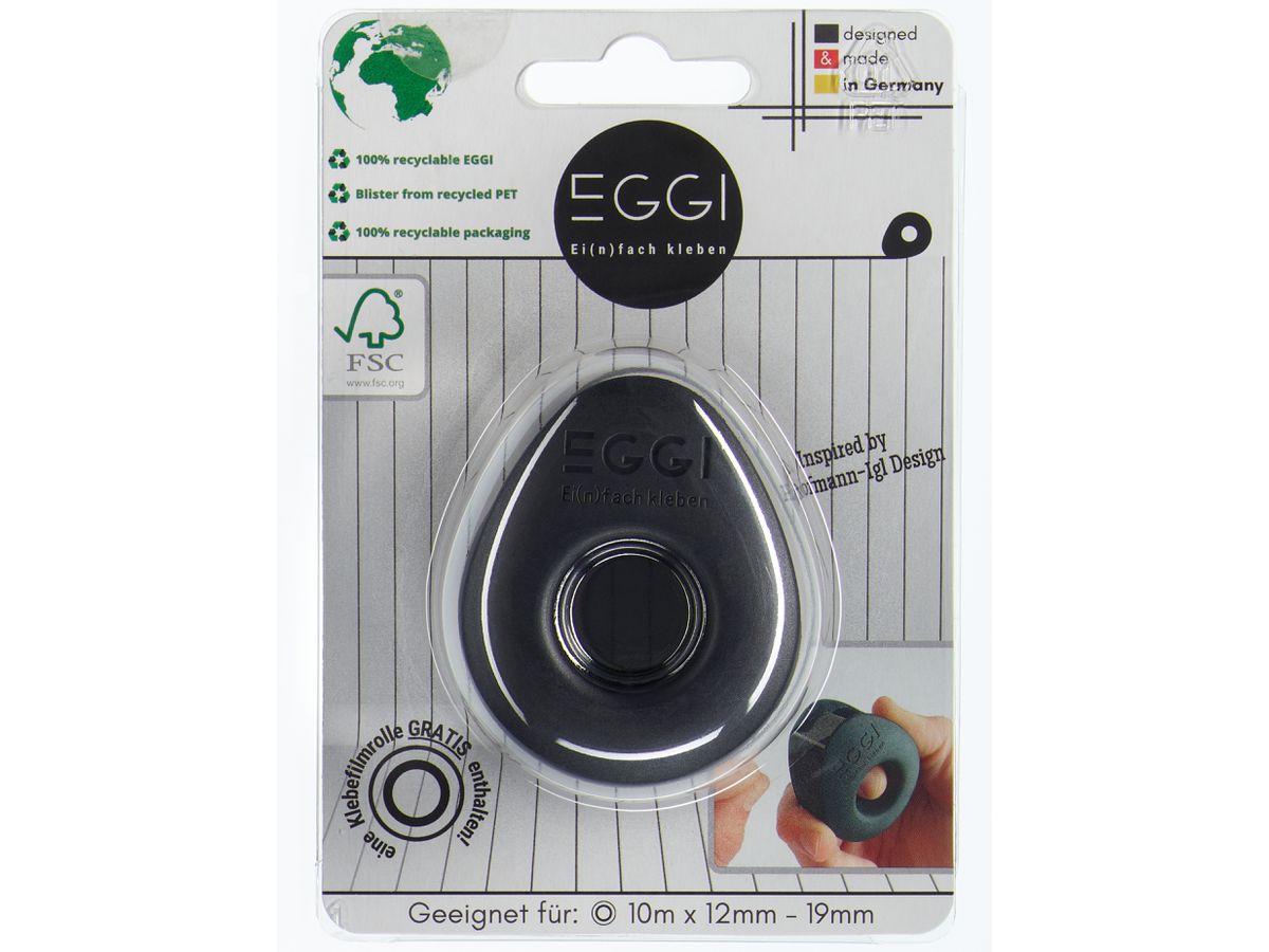 EGGI Dérouleur adhésif 12-19mmx10m 22-05S noir (4170000042785)