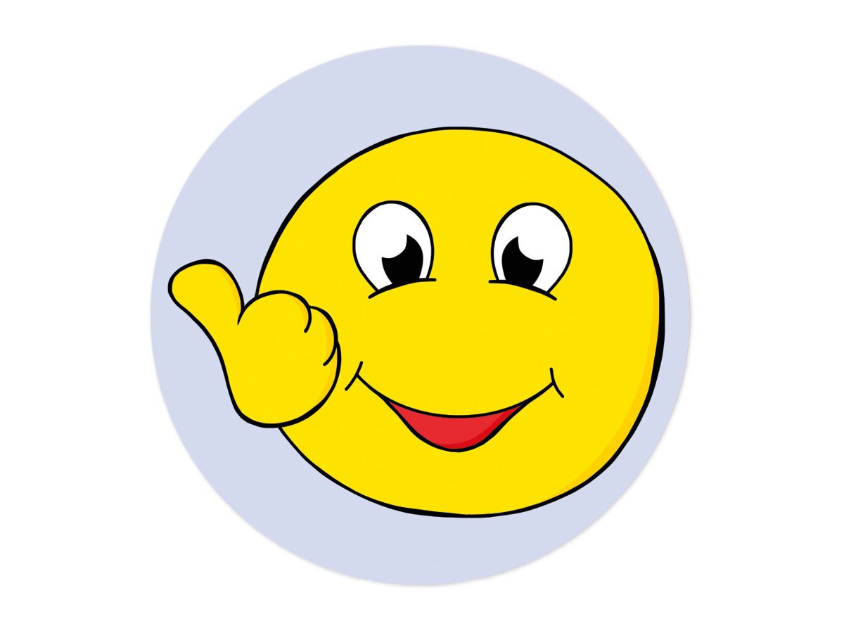 TIMETEX Autocollants de récompense 62215 Visage pouce levé 500 pcs. (4055218622151)