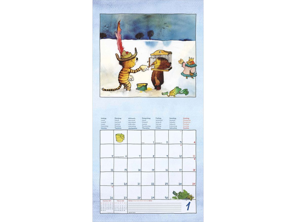 ALPHA EDITION Bildkalender 2026 160580 Janosch ML 30x30cm (4069095005808)