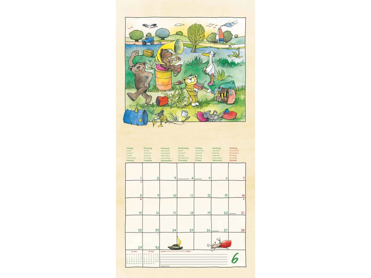 ALPHA EDITION Bildkalender 2026 160580 Janosch ML 30x30cm (4069095005808)