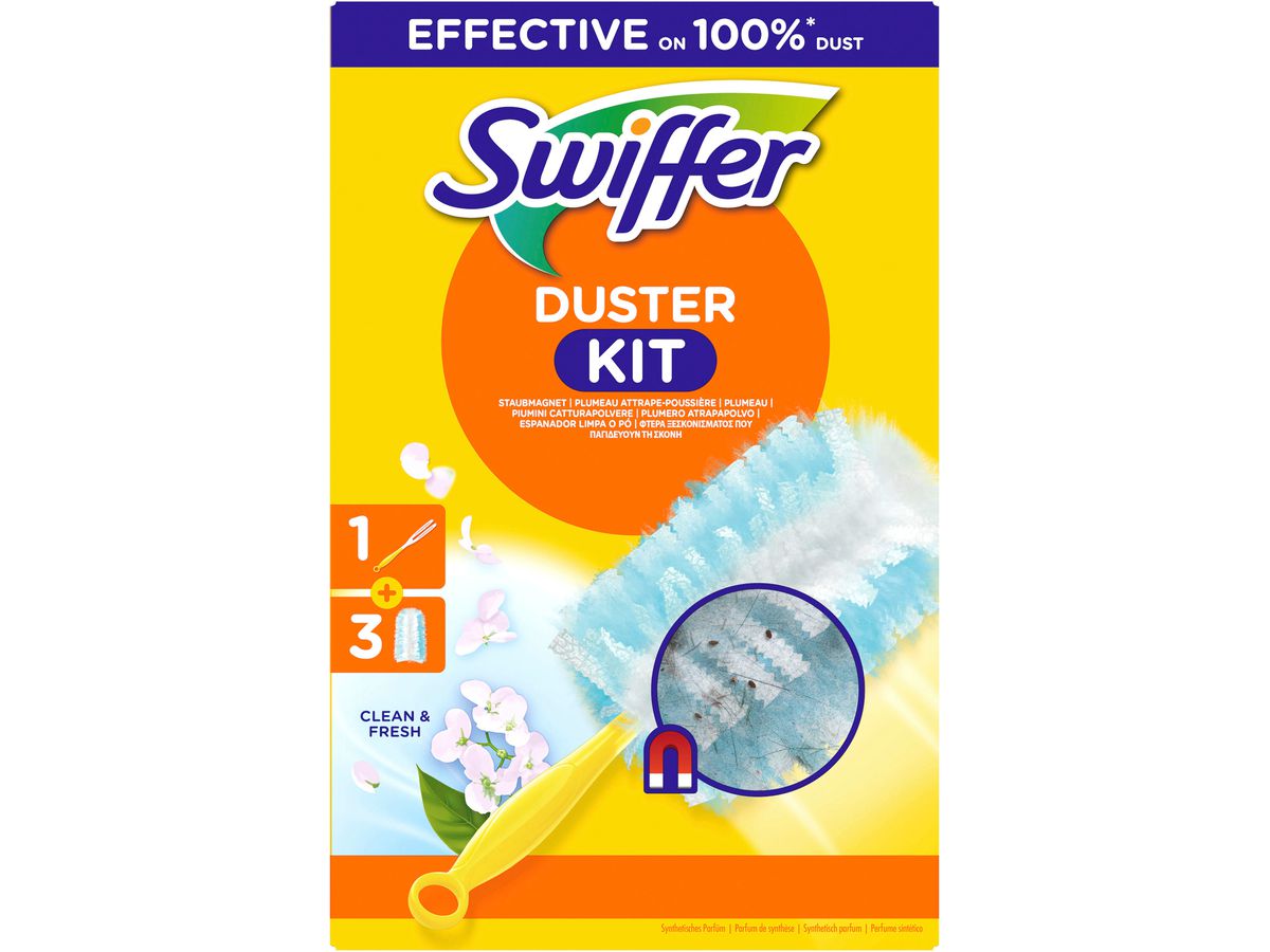 SWIFFER Starter set catturapolvere 972097 Pulito e Fresco 3 panni (8700216711180)