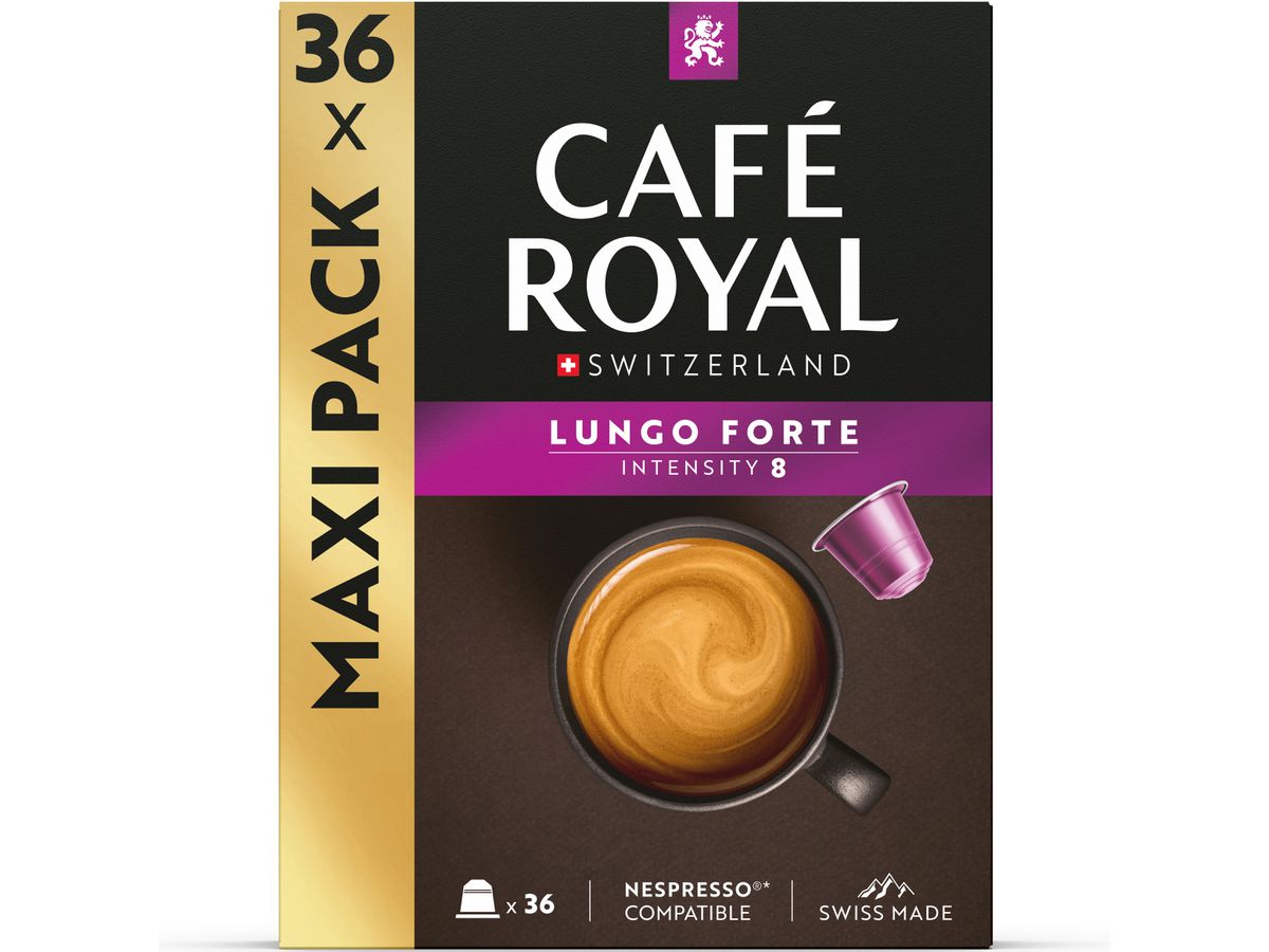 CAFE ROYAL Kaffeekapseln Alu 10169702 Lungo Forte 36 Stk. (7617014193173)