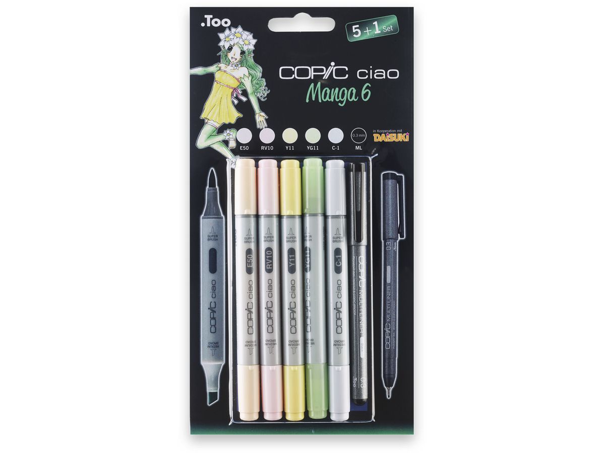 COPIC Marker Ciao 22075563 5+1 Set Manga 6 (4013695261492)