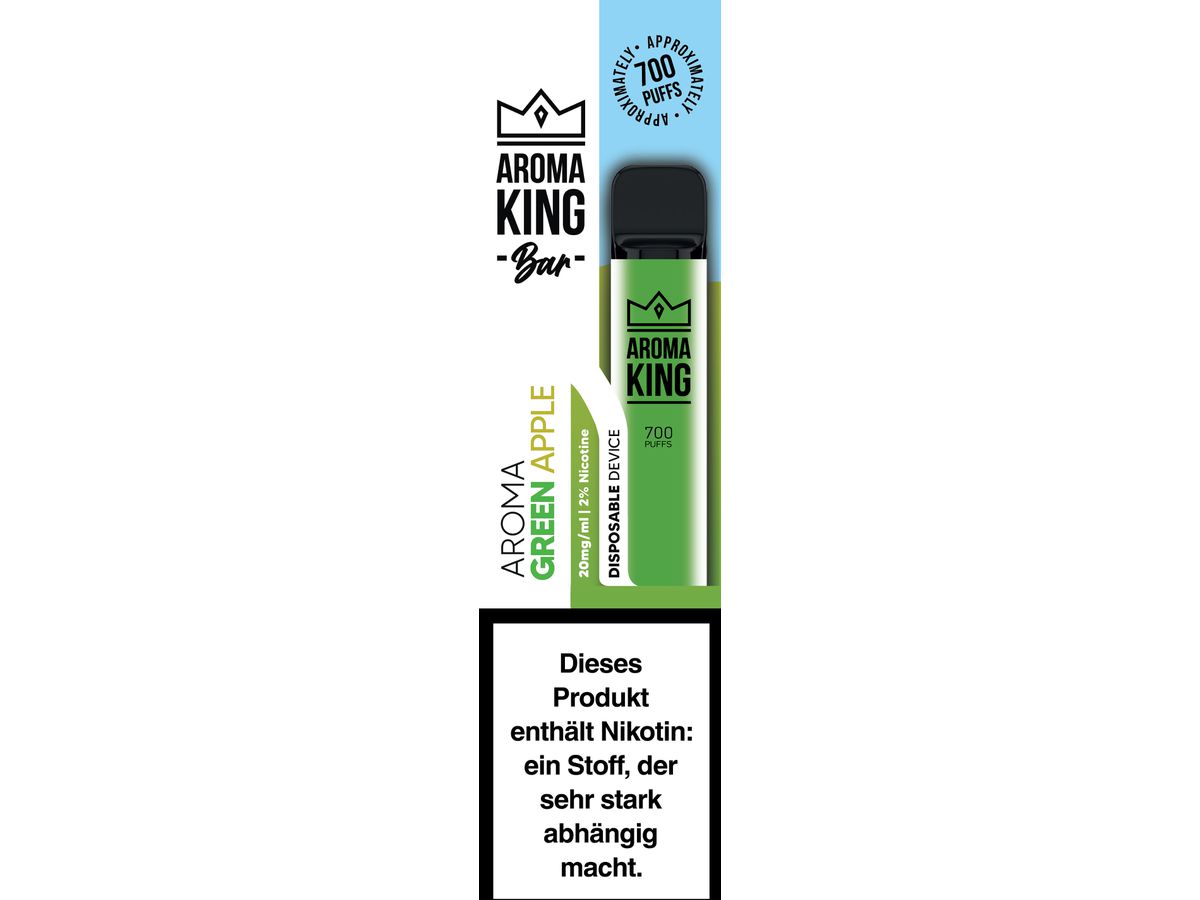 AROMA KING Bar 700 0170849 Green Apple 20mg (5905090307372)