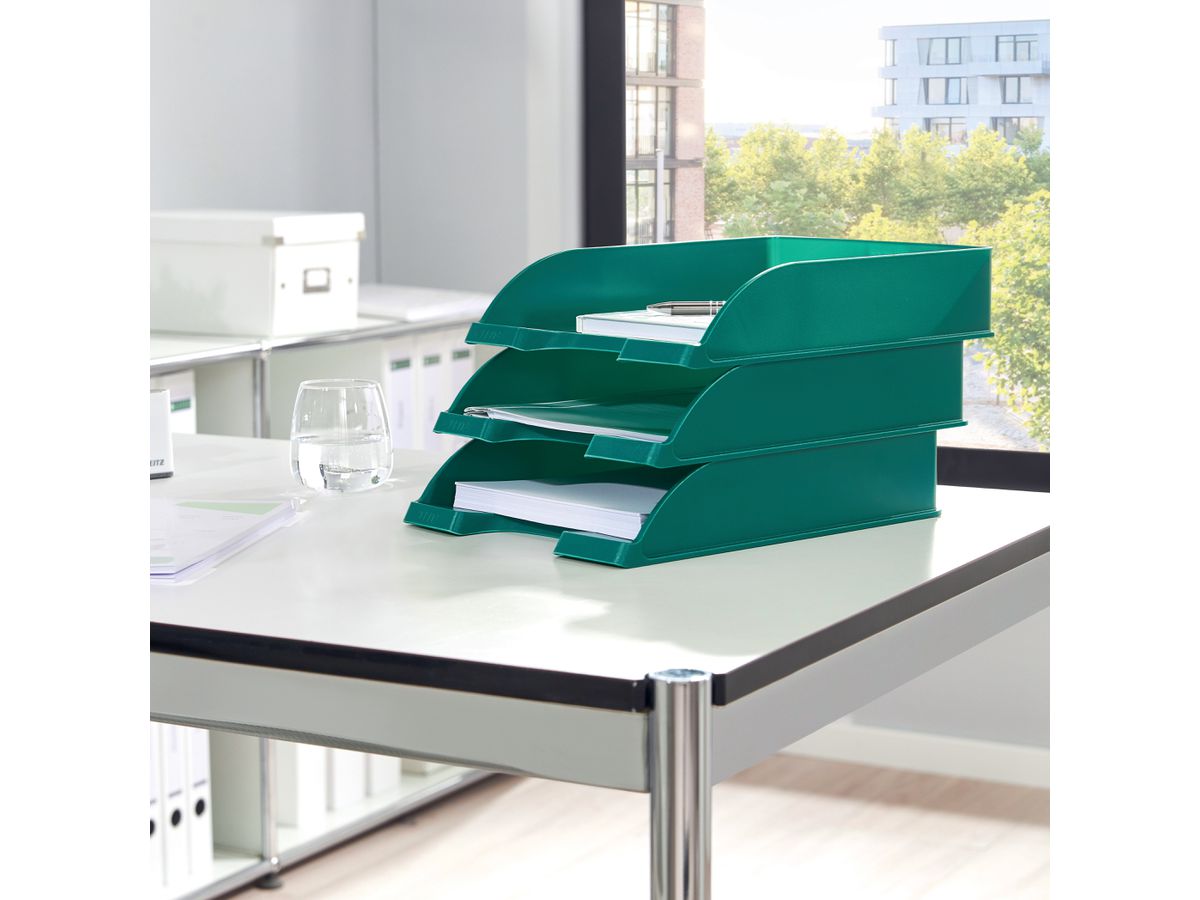 LEITZ Corbeille à courrier Plus A4 52270055 vert (4002432311064)