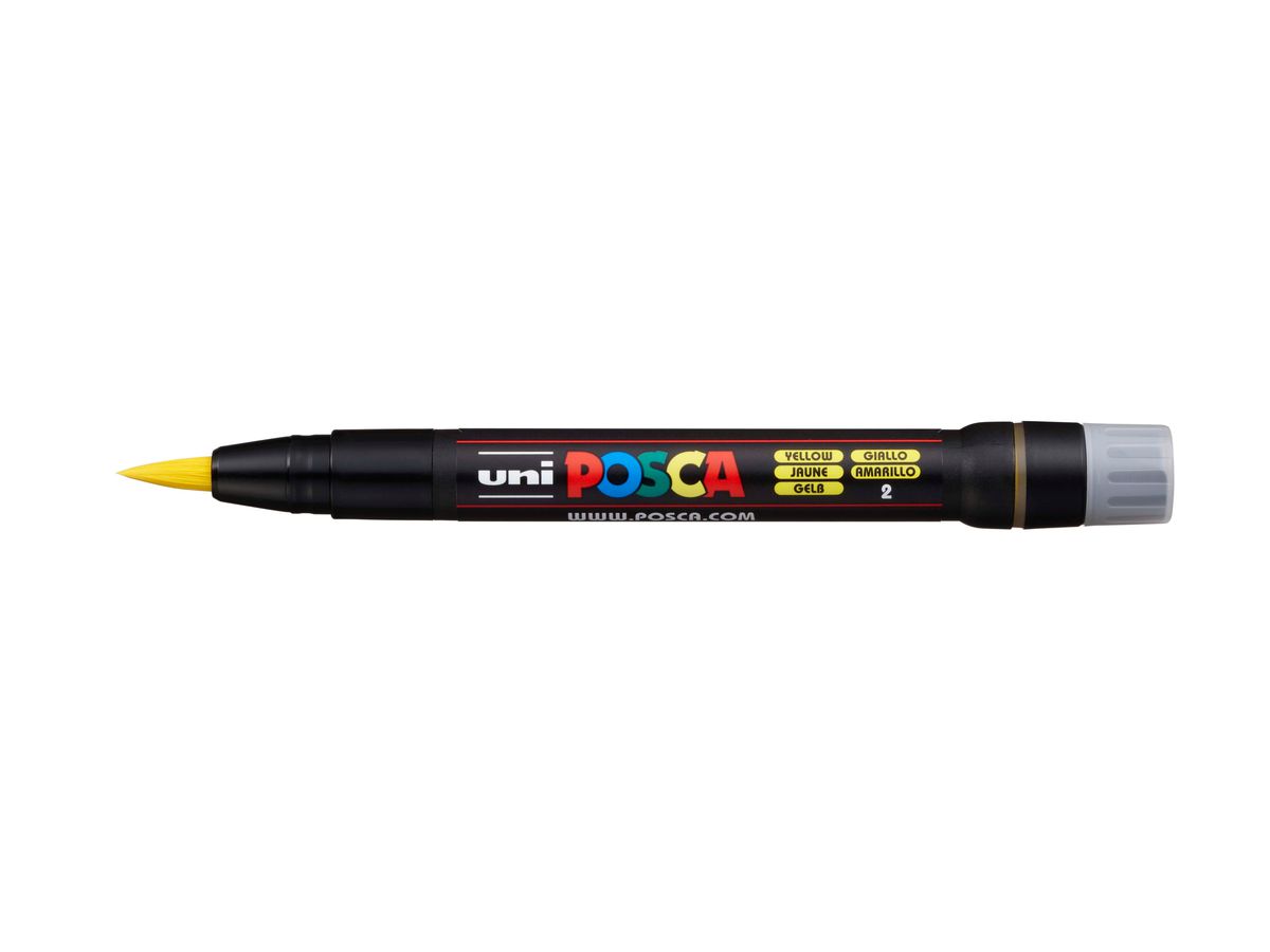 POSCA Pinsel-Marker 1-10mm PCF350 YELLO gelb (4902778559697)