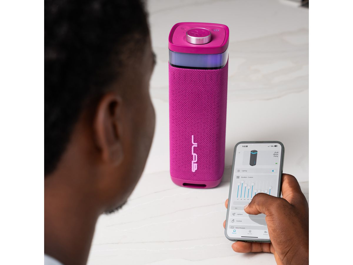 JLAB JBuds Partyportable Speaker IEUSBJBUDSRMUL62 Wireless, Mulberry (0810119074249)