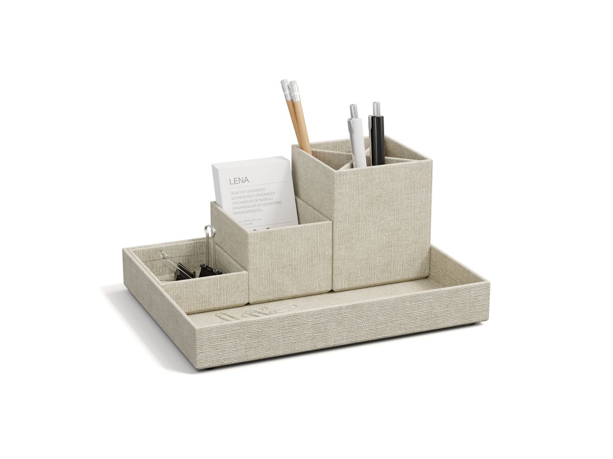 BIGSO BOX OF SWEDEN Portapenne Set Lena 7974C5501 in lino, 4 pezzi, beige (7330061797520)