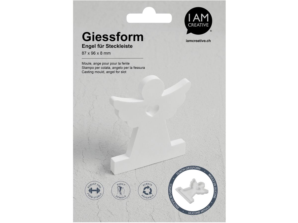 I AM CREATIVE Silikon Giessform 1704.35 Engel für Steckleiste (7611983250639)