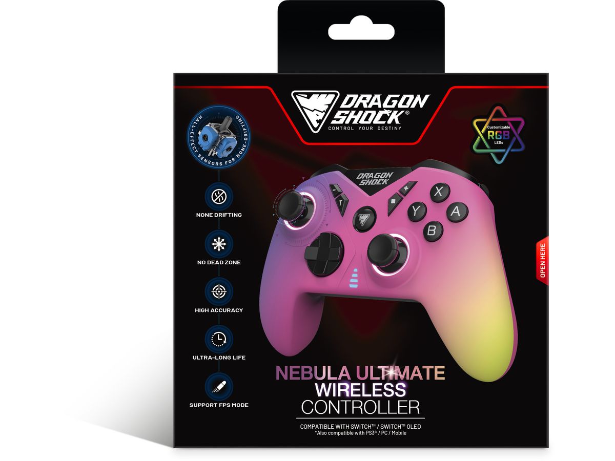 DRAGONSHOCK DS NEBULA PRO Wireless Ctrl. DSCPNSW-CD NSW, Candy (5425025593903)