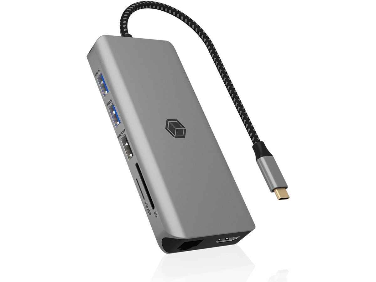 ICY BOX Mobile DockingStation IB-DK4061-CPD 2xHDMI,USB-C&A,GBit,PD 100W (4250078173915)