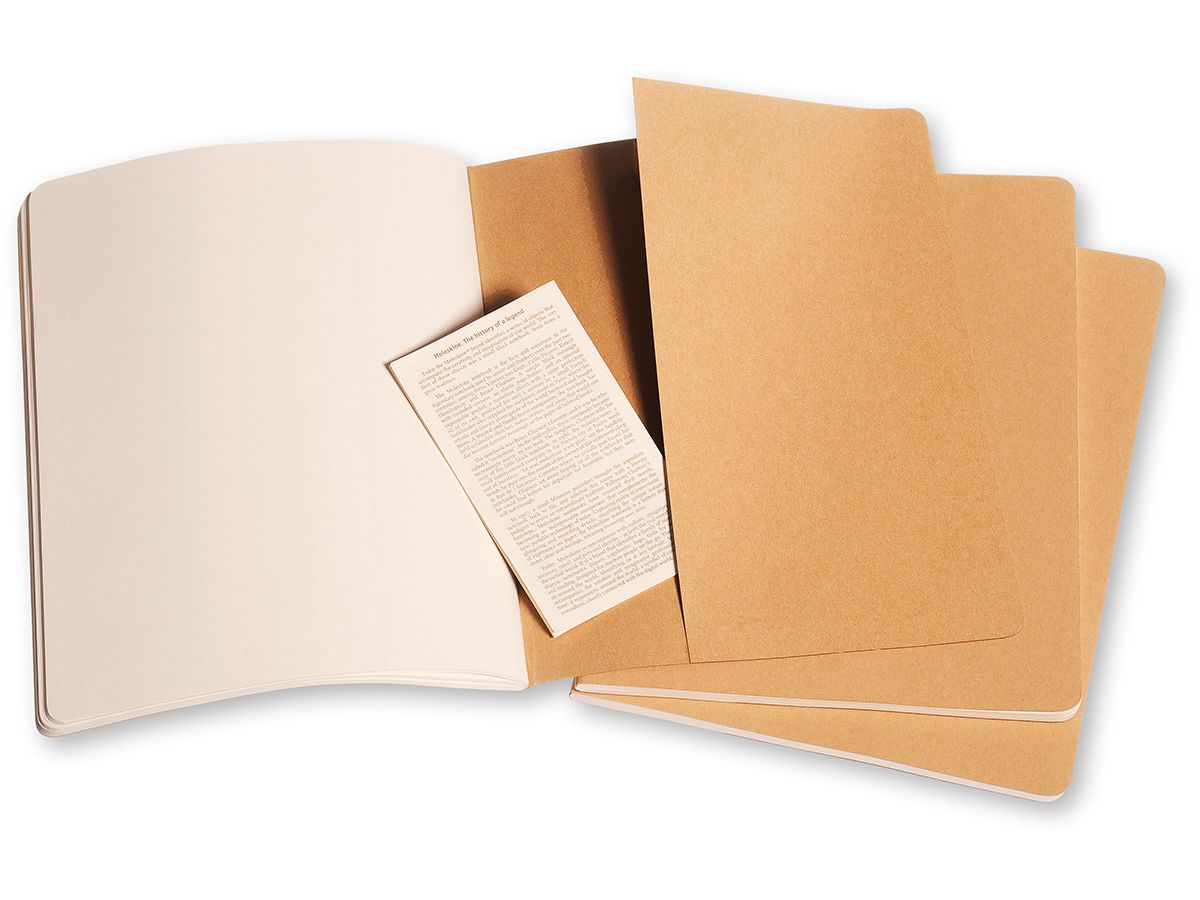 MOLESKINE Cahier XL 25x19cm 506-9 en blanc, natur 3 pcs. (9788883705069)
