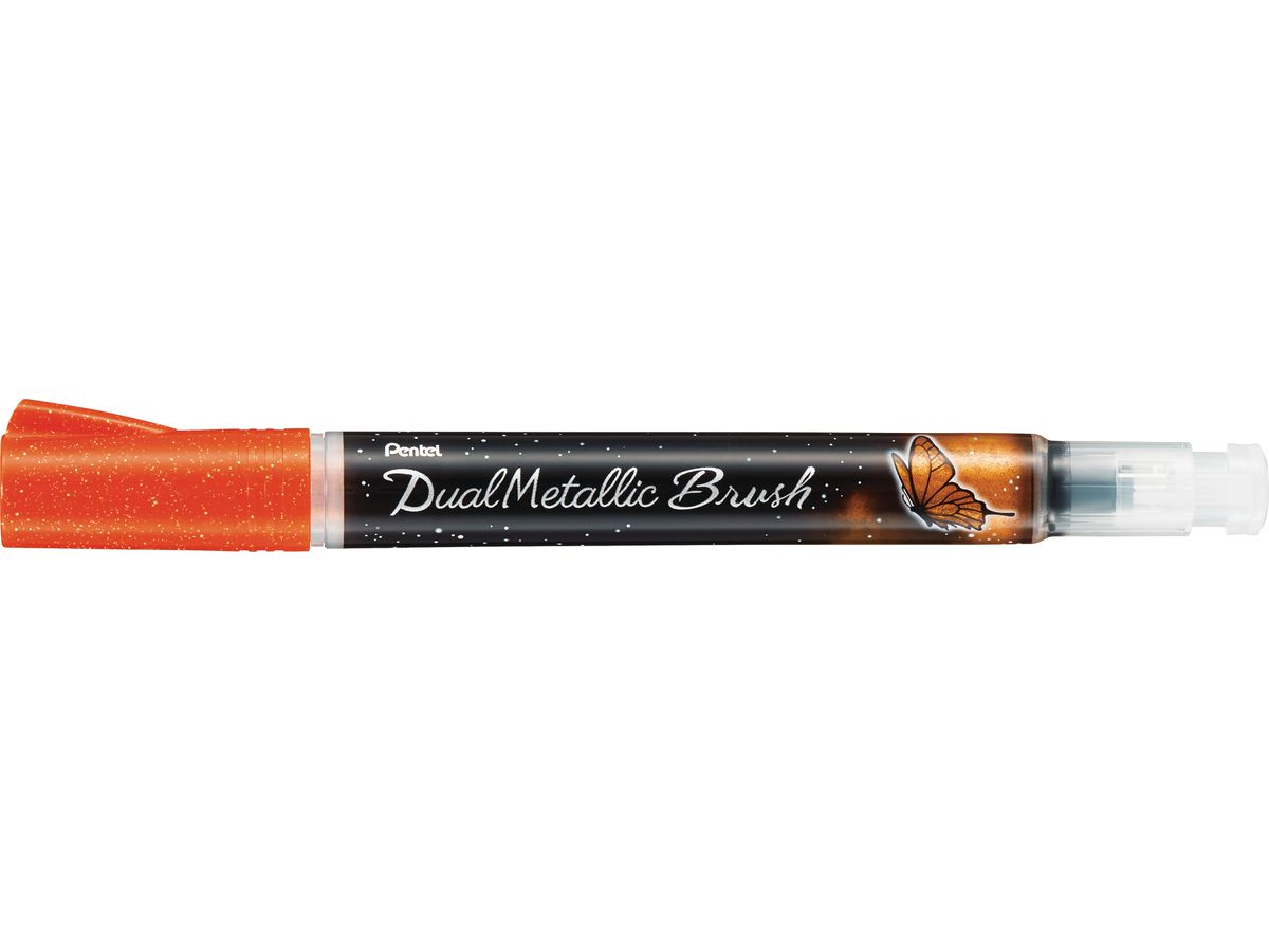 PENTEL Brushpen Dual Metallic XGFH-DF orange (0884851056610)