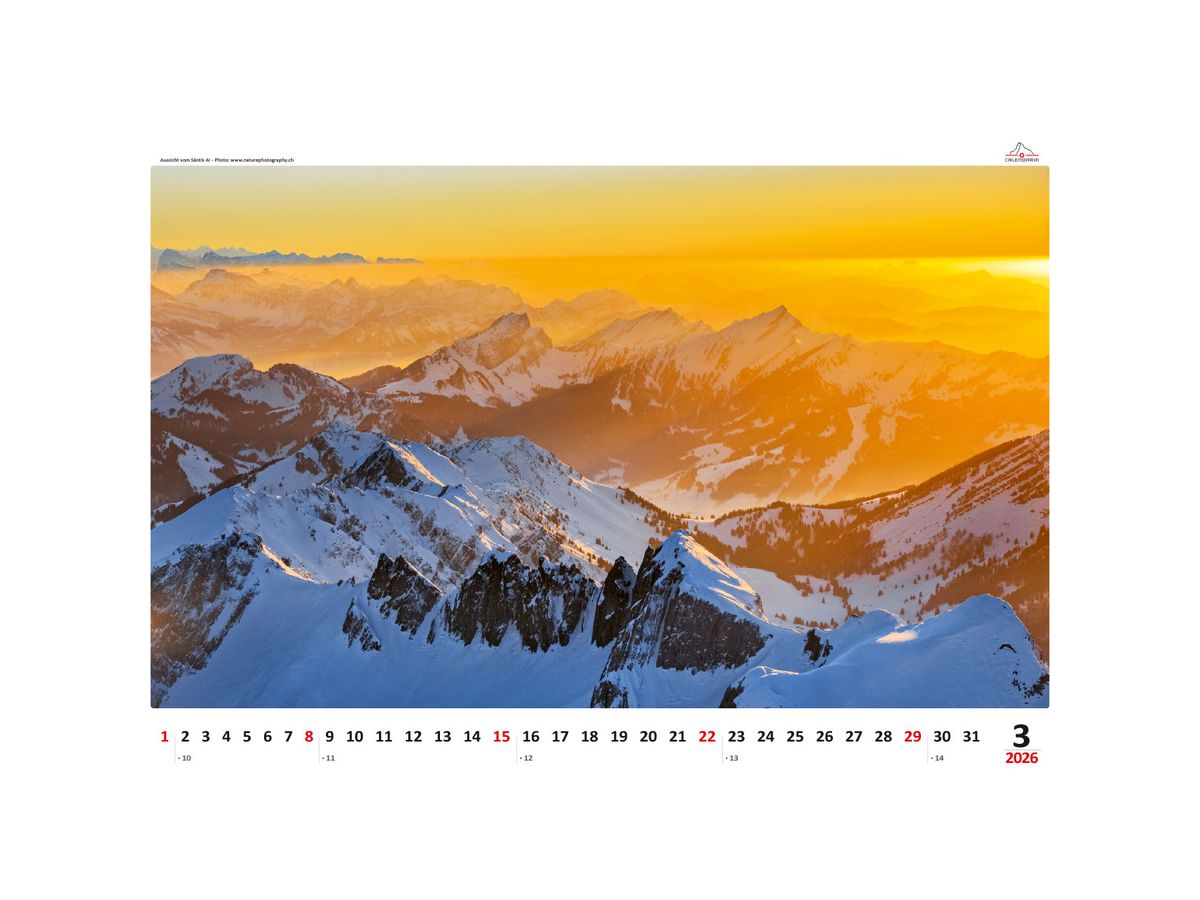 CALENDARIA Bildkalender 2026 9783036205250 Impressionen ML 48x33cm (9783036205250)