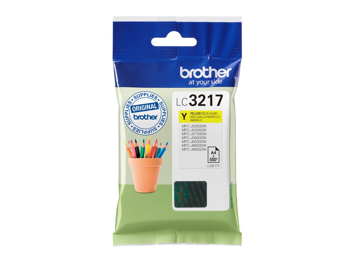 BROTHER Cartouche d'encre yellow LC-3217Y MFC-J6530DW 550 pages (4977766762144)