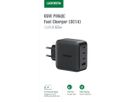 UGREEN USB Wall Charger 65W 4-Port 70774 PD GaN 3xUSB-C,1xUSB-A,Black (6957303877744)