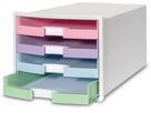 HAN Cassettiera IMPULS A4/C4 14.75 bianco/pastello, 4 cassetti (4012473120129)