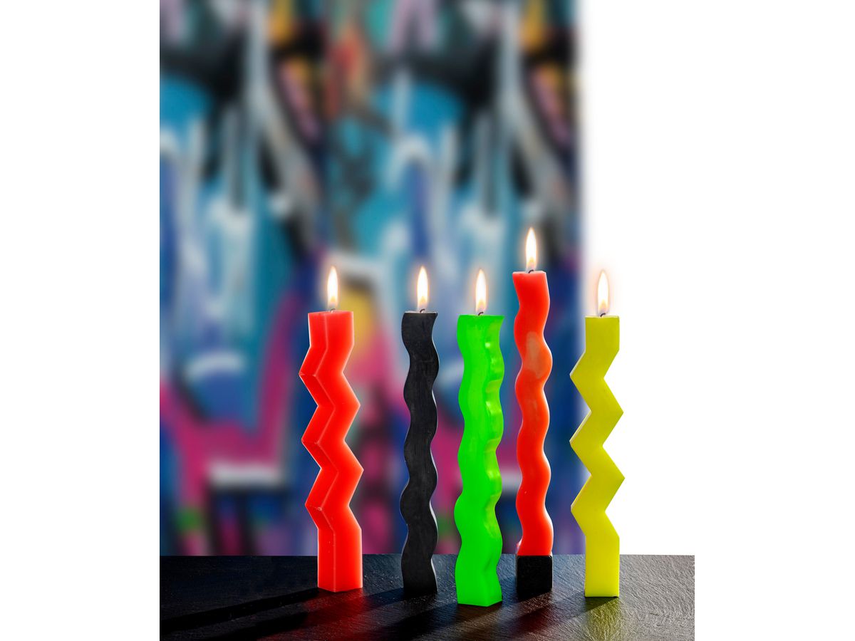 GLOREX Moule bougie 23x2.8x2.5cm 69732093 vague zigzag (7610877601731)