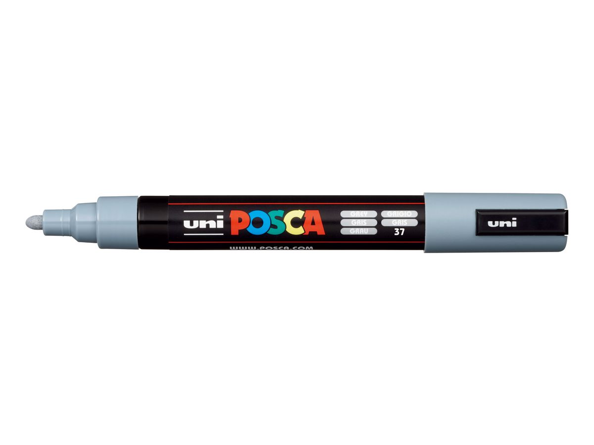 POSCA Marker 1.8-2.5mm PC-5M GREY grau, Rundspitze (4902778916247)