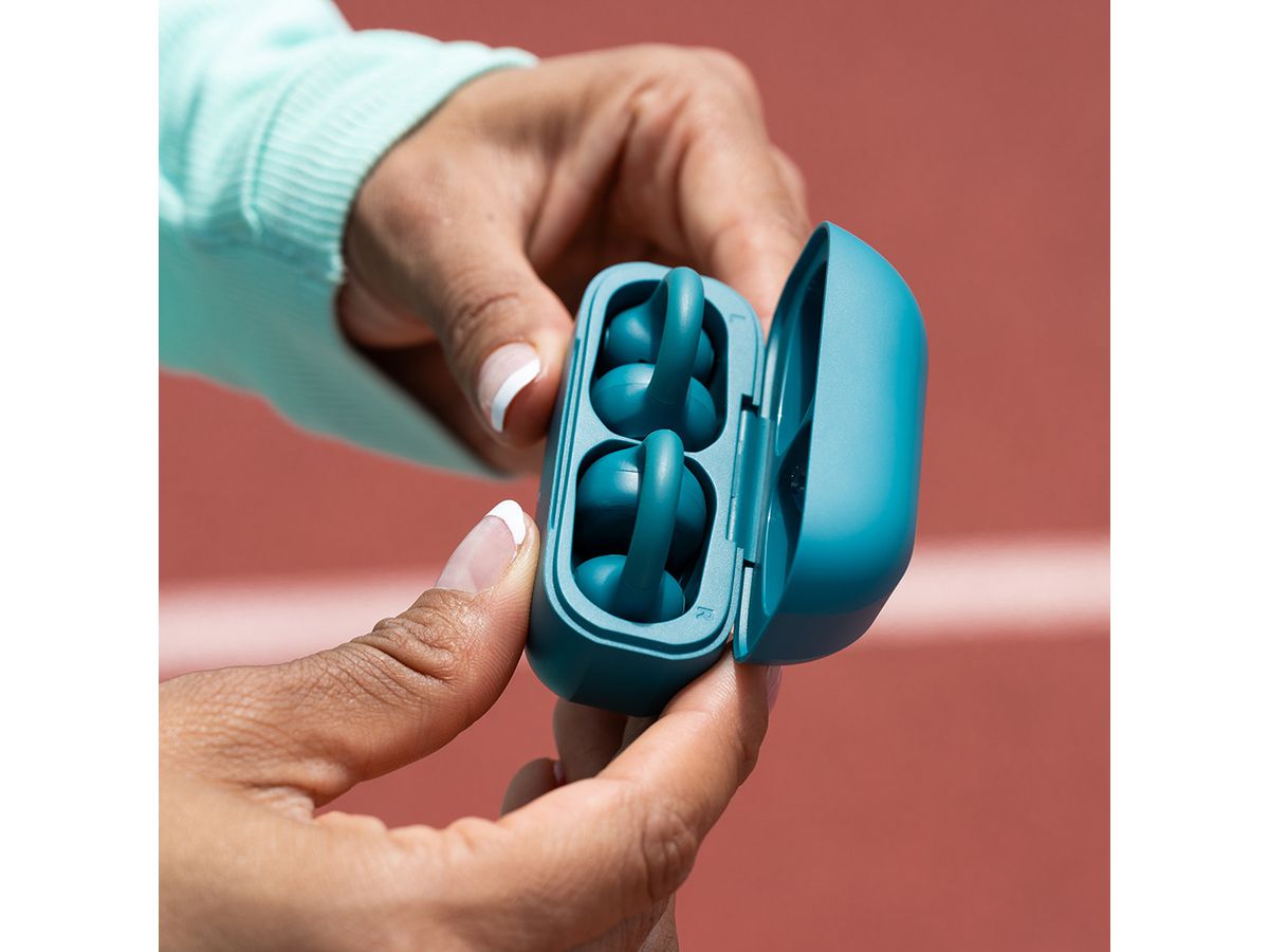 JLAB Flex Open Air Clip Earbuds IEUEBFLEXRTEL124 True Wireless, Teal (0810119071842)