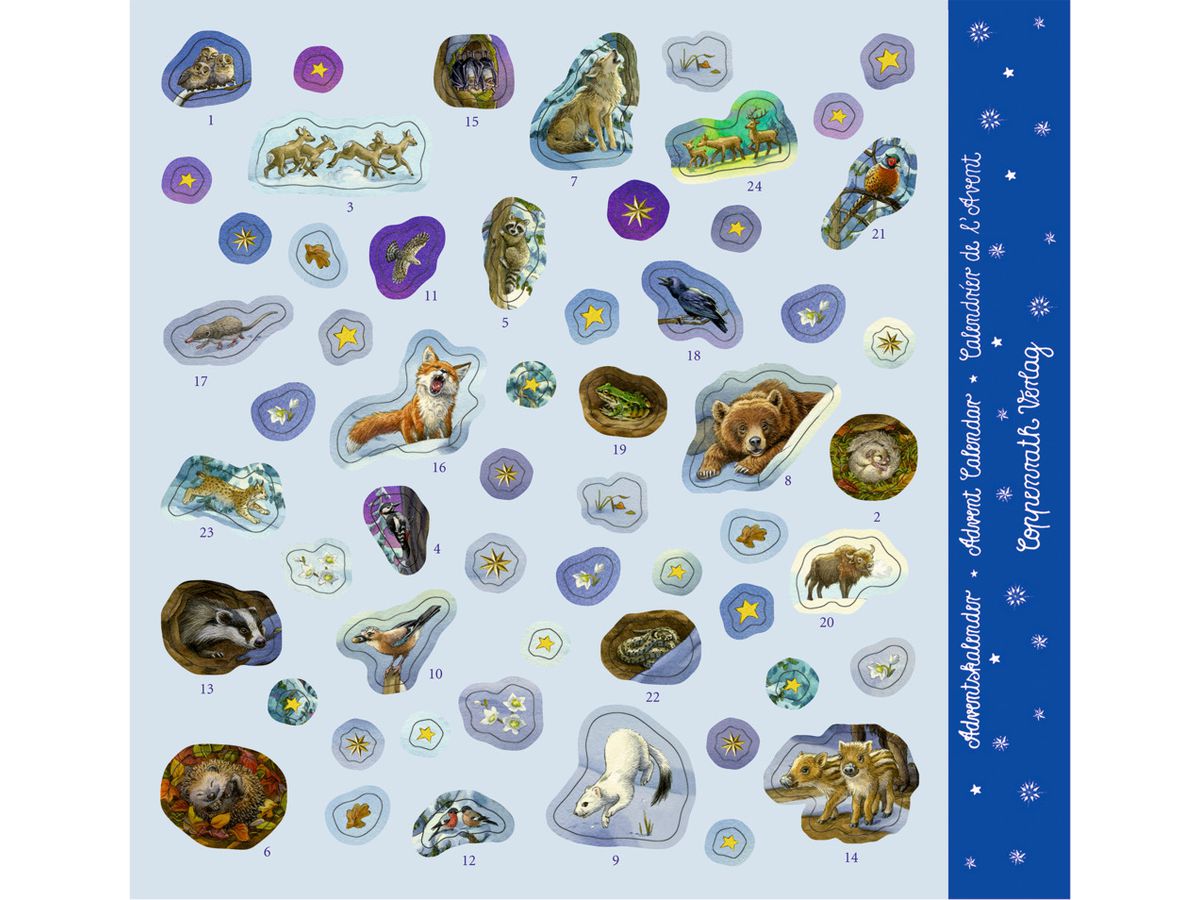 COPPENRATH Sticker Adventskalender 95253 Tiere im Winterwald (4050003952536)