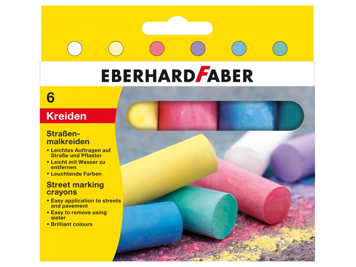 EBERHARD FABER Craie 526506 6 couleurs ass. étui (4087205265065)
