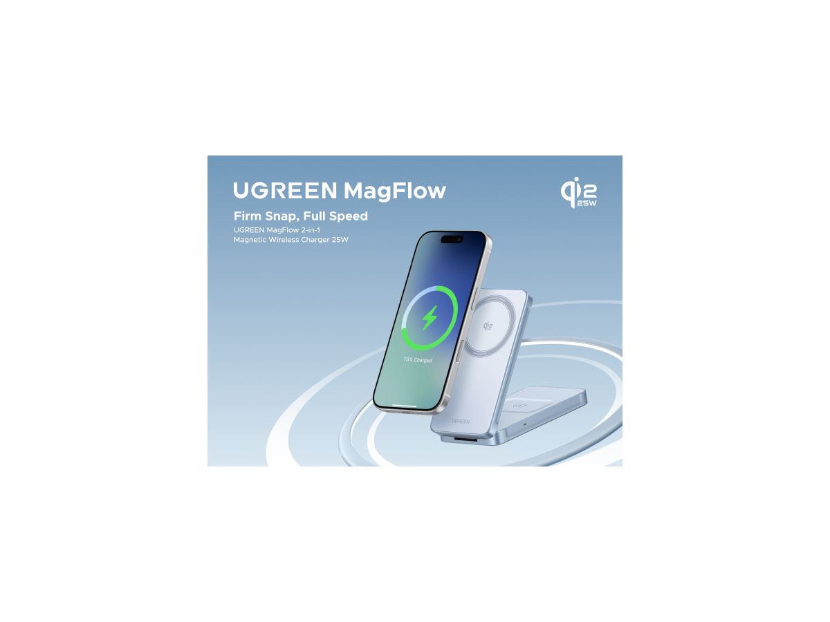 UGREEN Magnetic Charger 30W 2-in-1 55963 Wireless, Qi2.2 (6941876259632)