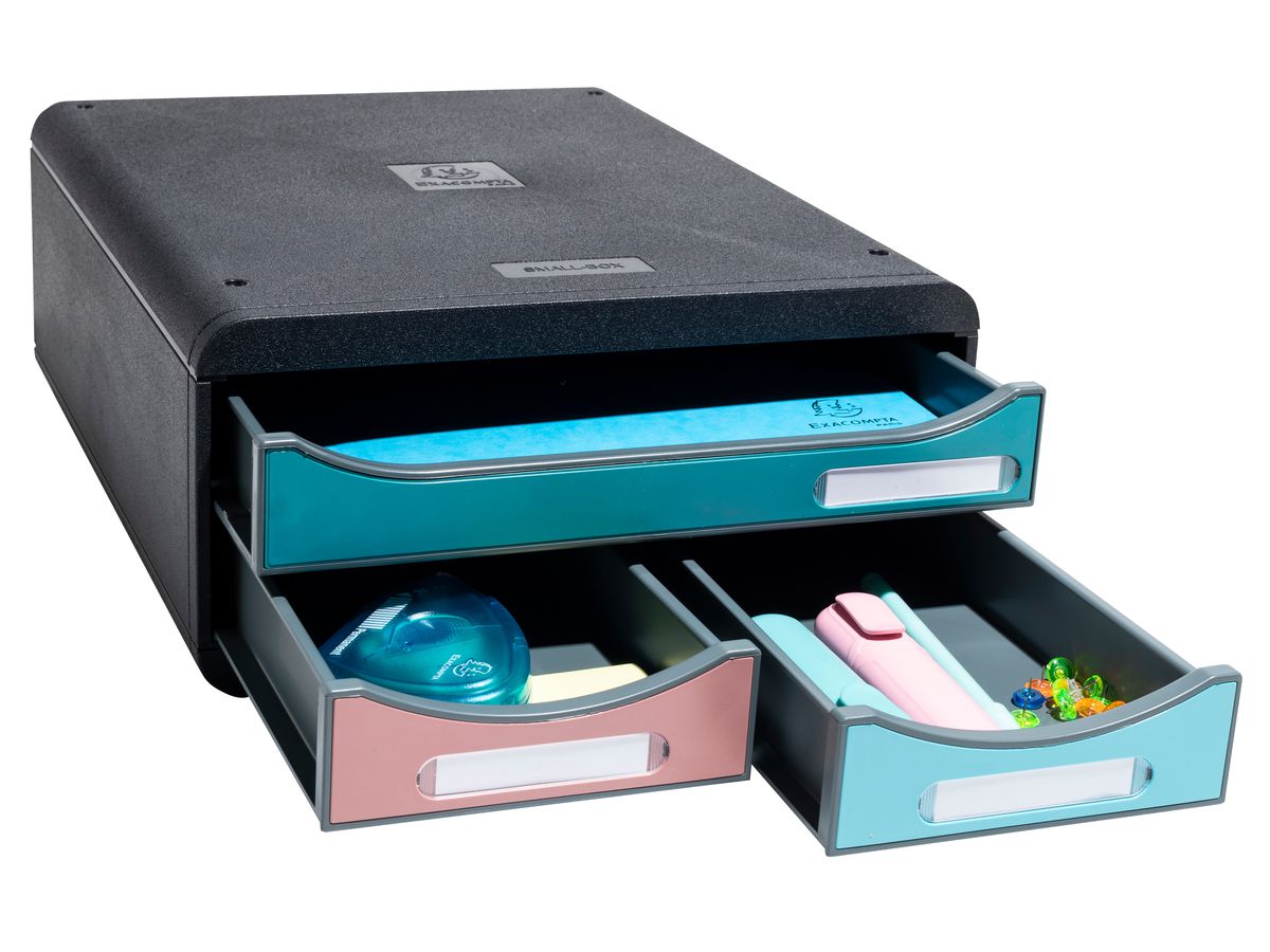 EXACOMPTA Schubladenbox SKANDI A4+ 311606D Small Box, 3 Schubladen (9002493316065)