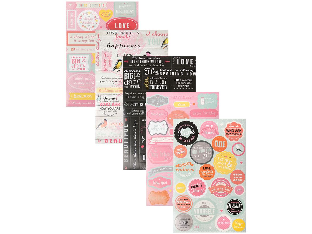 I AM CREATIVE Stickerbook Happiness 4087.504 5 Blatt (7611983210190)