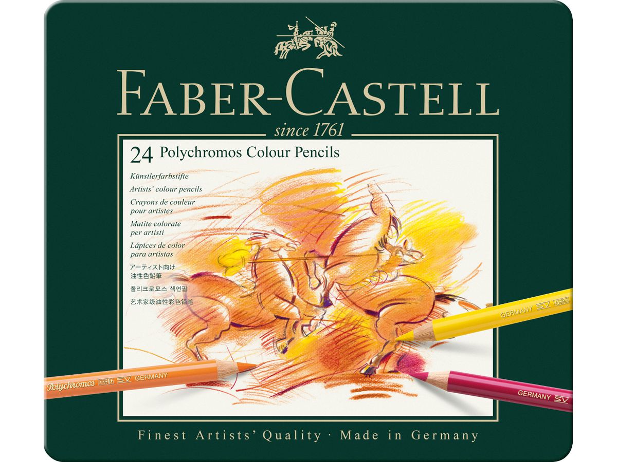 FABER-CASTELL Farbstift Polychromos 110024 24er Metalletui (4005401100249)