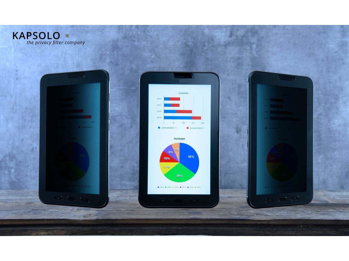 KAPSOLO 2-wege Blickschutzfilter KAP11554 Apple iPad 10.2 (2019 7.Gen) (5714681030939)