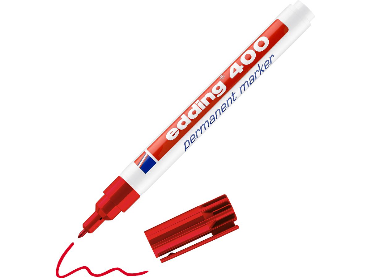 EDDING Permanent Marker 400 -1mm 400-2 rosso (4004764315789)
