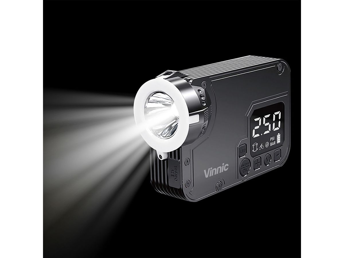 VINNIC 3 in 1 Jumpstarter Air Pump VPCA-A9BK Black (4898338014662)