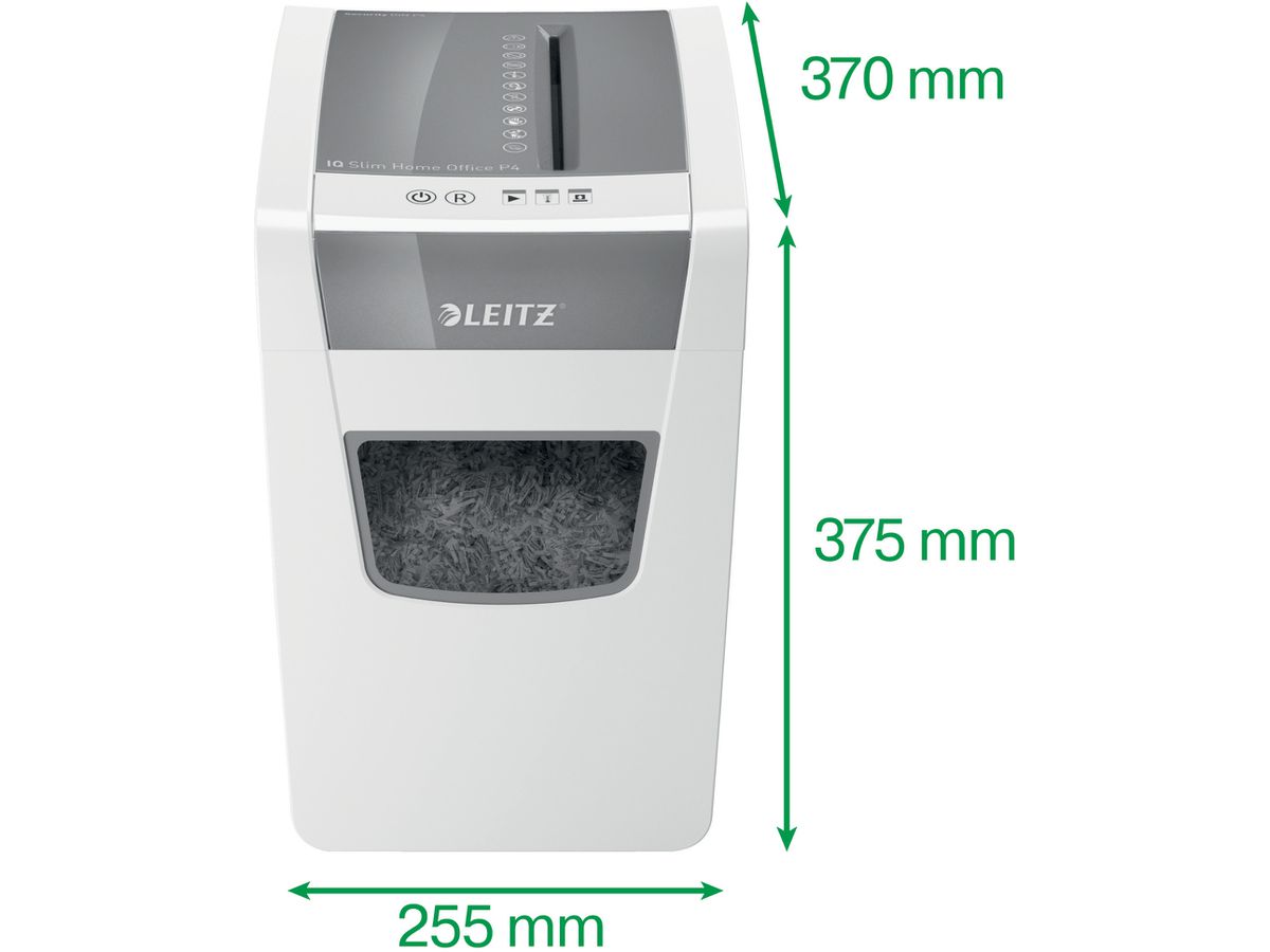 LEITZ Aktenvernichter IQ 8001-00-00 Home Office Slim, P-4, 23lt (4002432118946)