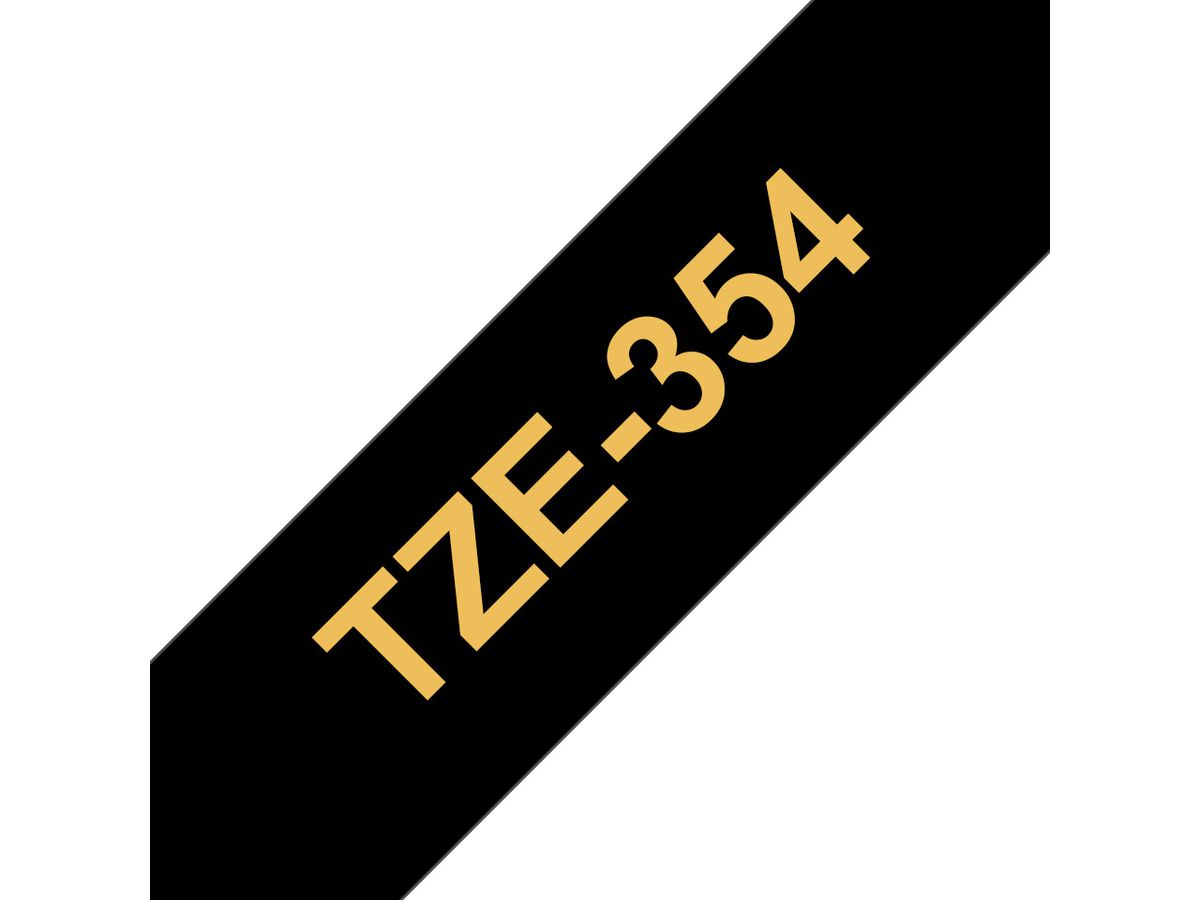 PTOUCH Nastro, plastificato oro/nero TZe-354 PT-2450DX 24 mm (4977766685825)