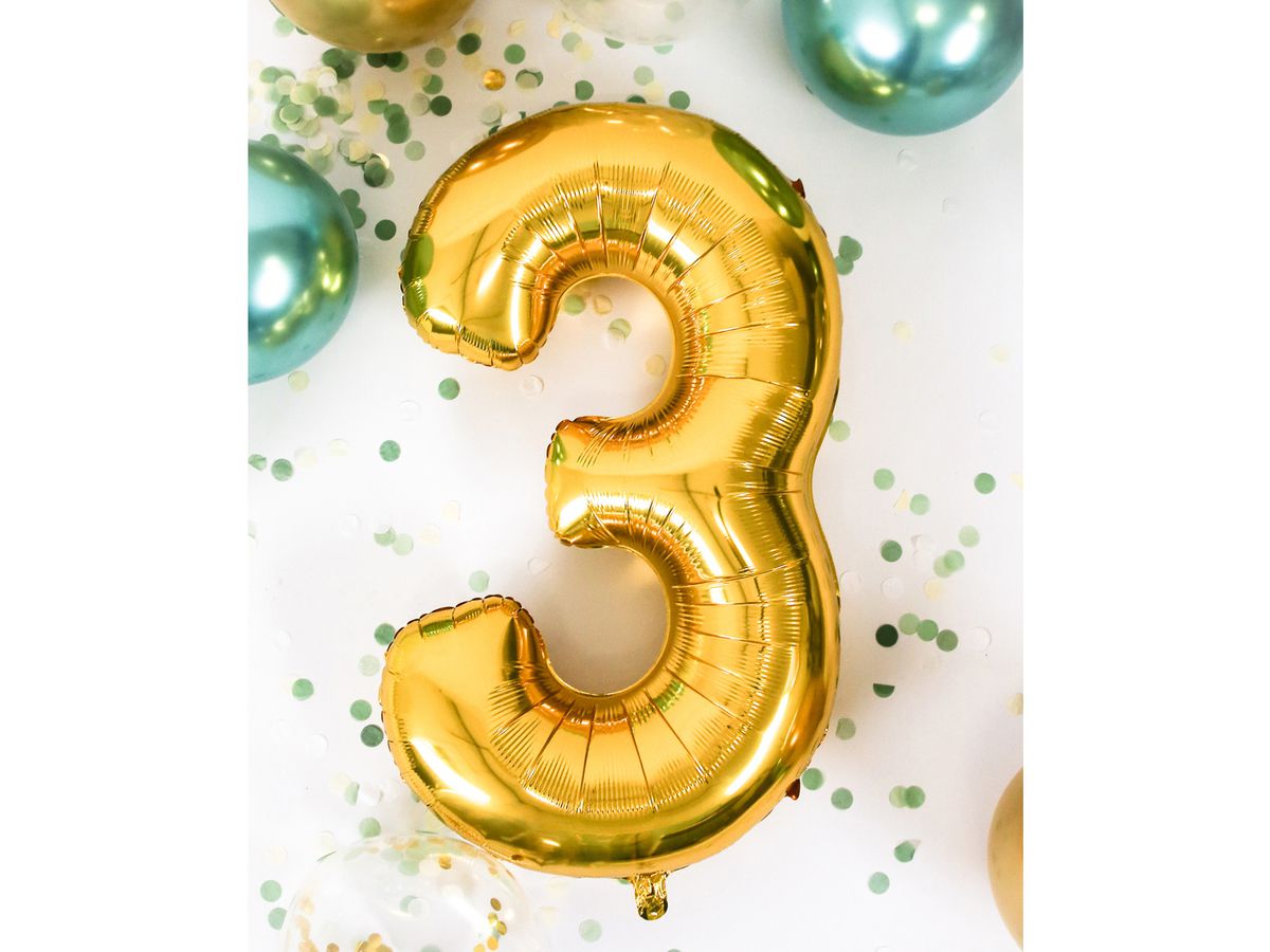 I AM CREATIVE Ballon plastique no. 3 85cm 1000-1048 or (7611983246748)