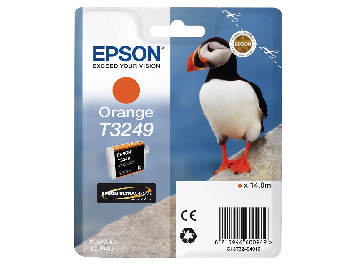 EPSON Cart. d'inch. arancio T324940 SureColor SC-P400 14ml (8715946600949)