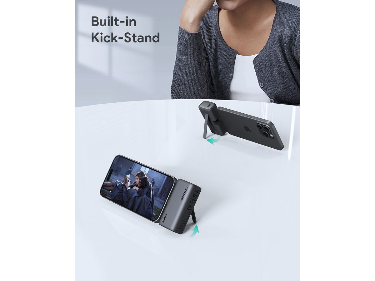 AUKEY Spark Pocket 5000mAh PB PB-Y59 20W PD, Grey (0689323787951)