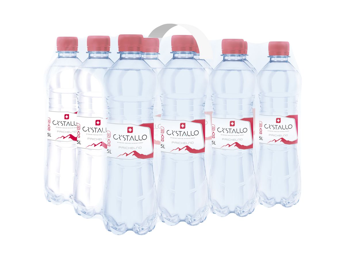 CRISTALLO rosso, con gas, Pet 683760 50 cl, 12 pz. (7610124206269)