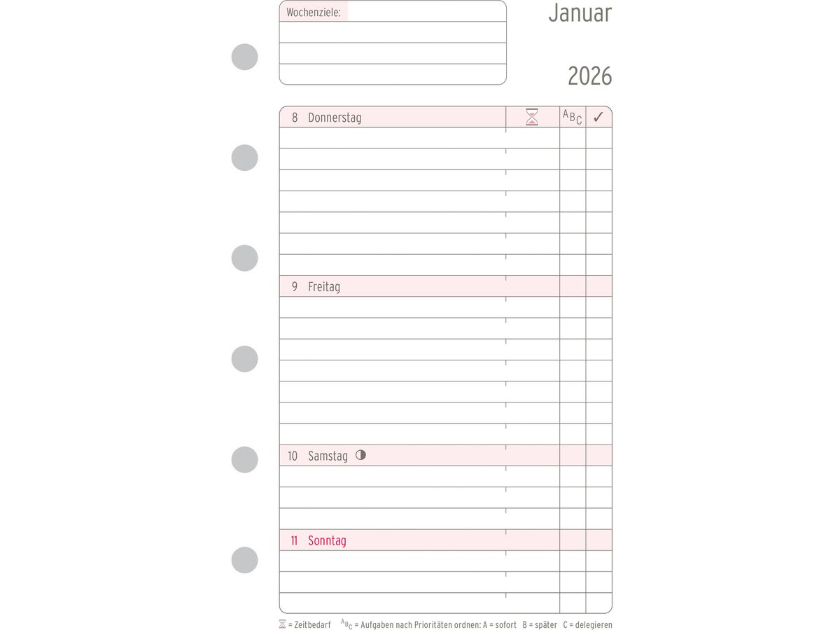CHRONOPLAN Plan semainier recharge 2026 50616Z.26 1S/2P Mini (4004182088586)