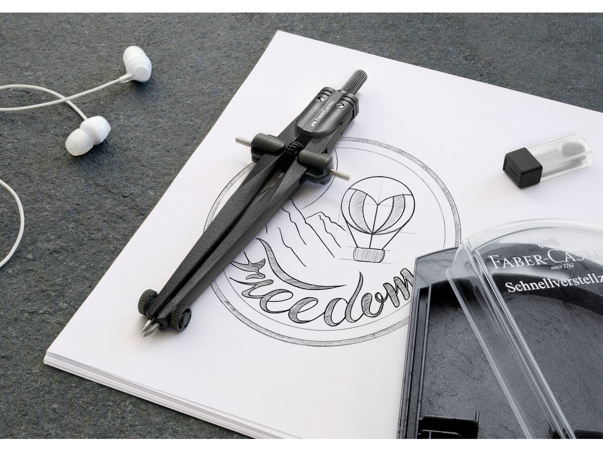 FABER-CASTELL Zirkel Stream 2019 174530 black stone (4005401745303)