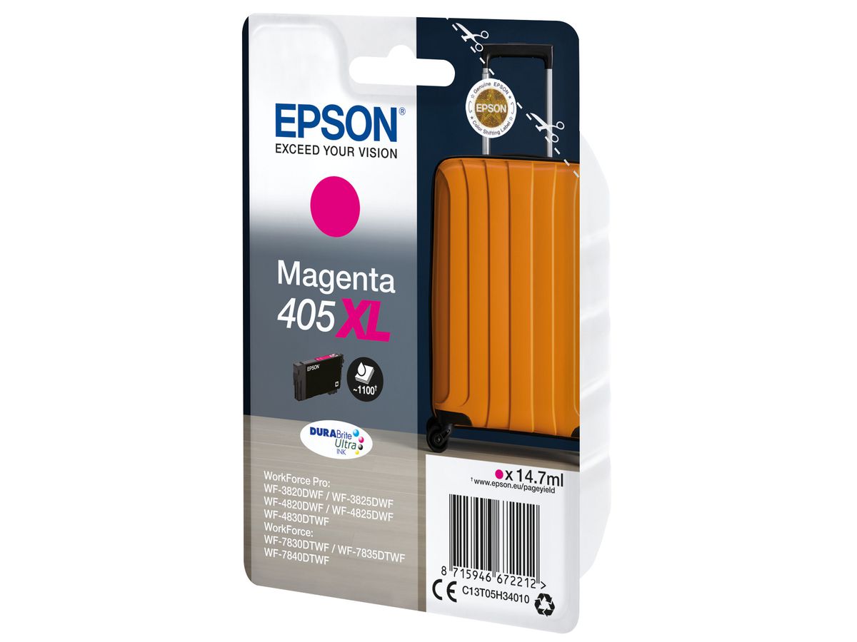 EPSON Cartouche d'en. 405XL magenta T05H34010 WF-7830DTWF 1100 pages (8715946672212)