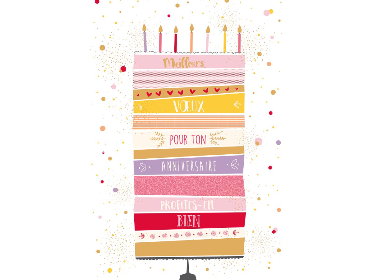 ABC Biglietto d'auguri FR A4 53371 Torta (7611119276373)