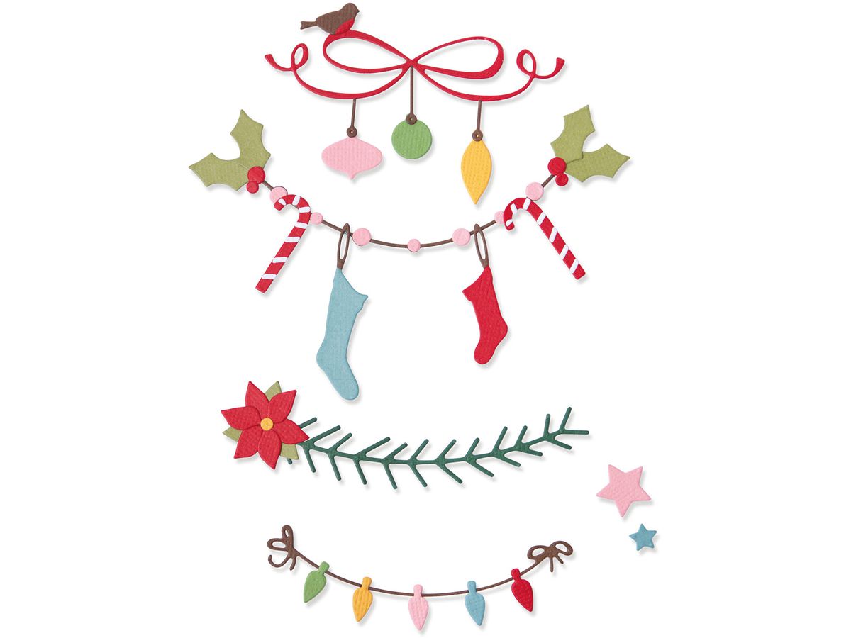 SIZZIX Cutting dies bordi natalizi 664701 Set of 14 (0630454264033)