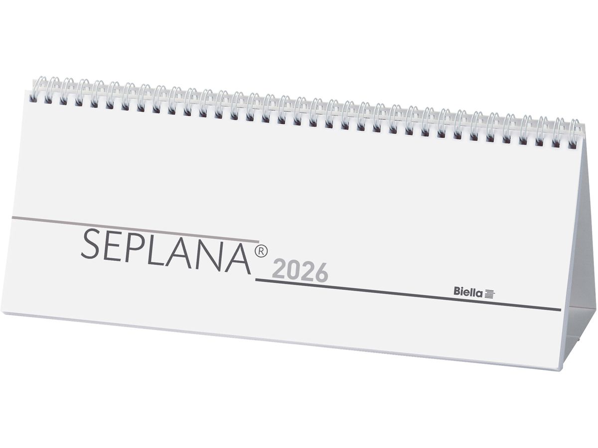 BIELLA Agenda Seplana 2026 887371000026U 1S/2P grigio ML 29.8x11.7cm (7611365527786)
