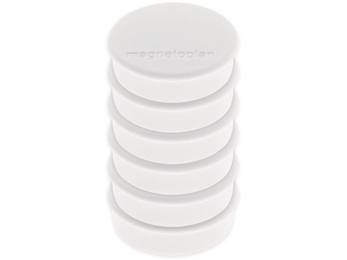 MAGNETOPLAN Calamita Hobby 16645600 bianco, Blister 6 pezzi (4013695013978)