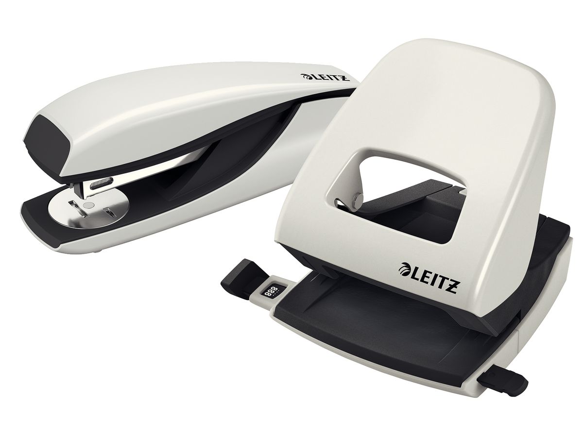 LEITZ Bucatrice/Cucitrice WOW 5095 5095-10-01 bianco, Bundle 30 fogli (4002432396276)